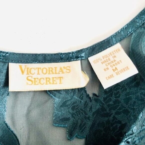 Victoria’s Secret Gold Label Crop Top M Sheer Floral Vintage Intimates Sleepwear - Picture 3 of 8